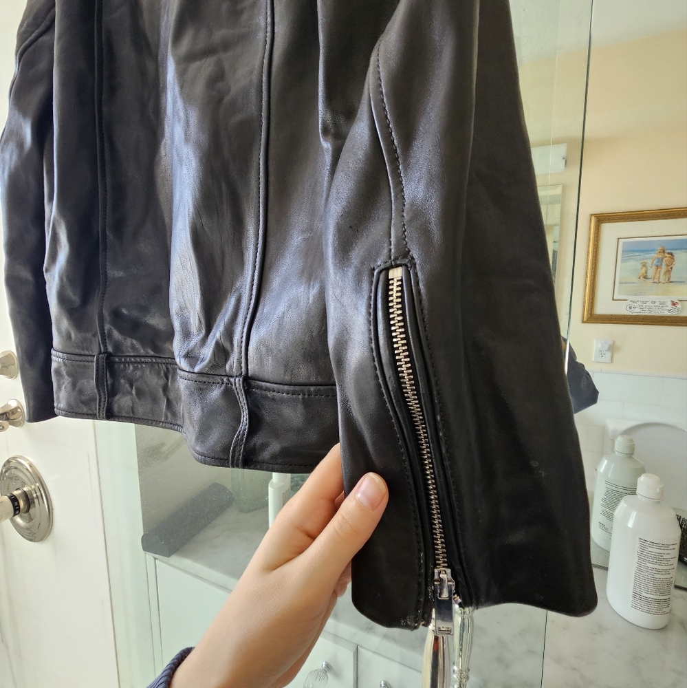 Zara Genuine Sheep Leather Jacket - size extra small - Picture 10 of 12